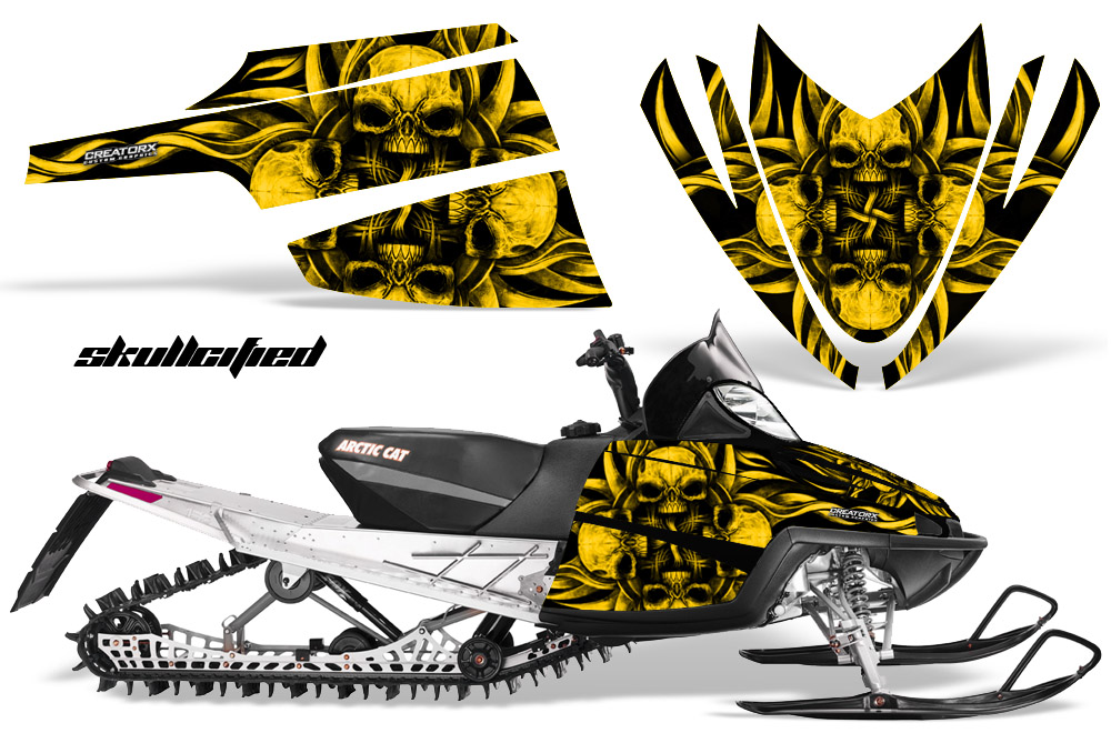 Arctic Cat M Series CrossFire Graphics Kit Skullcified Flat Yellow